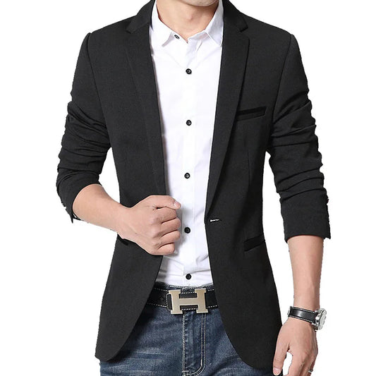 Men's Solid Casual Blazer - Slim Fit