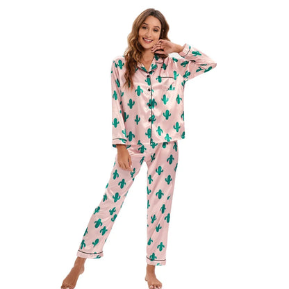 Women's Satin Pajamas Set