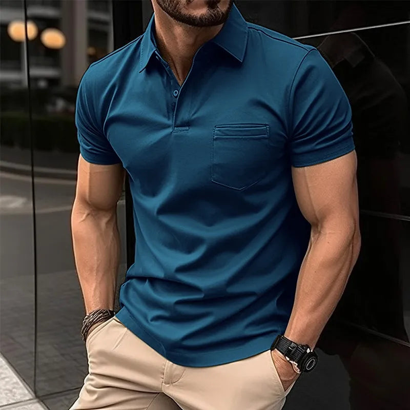 Men's Casual Short-Sleeved Polo Shirt