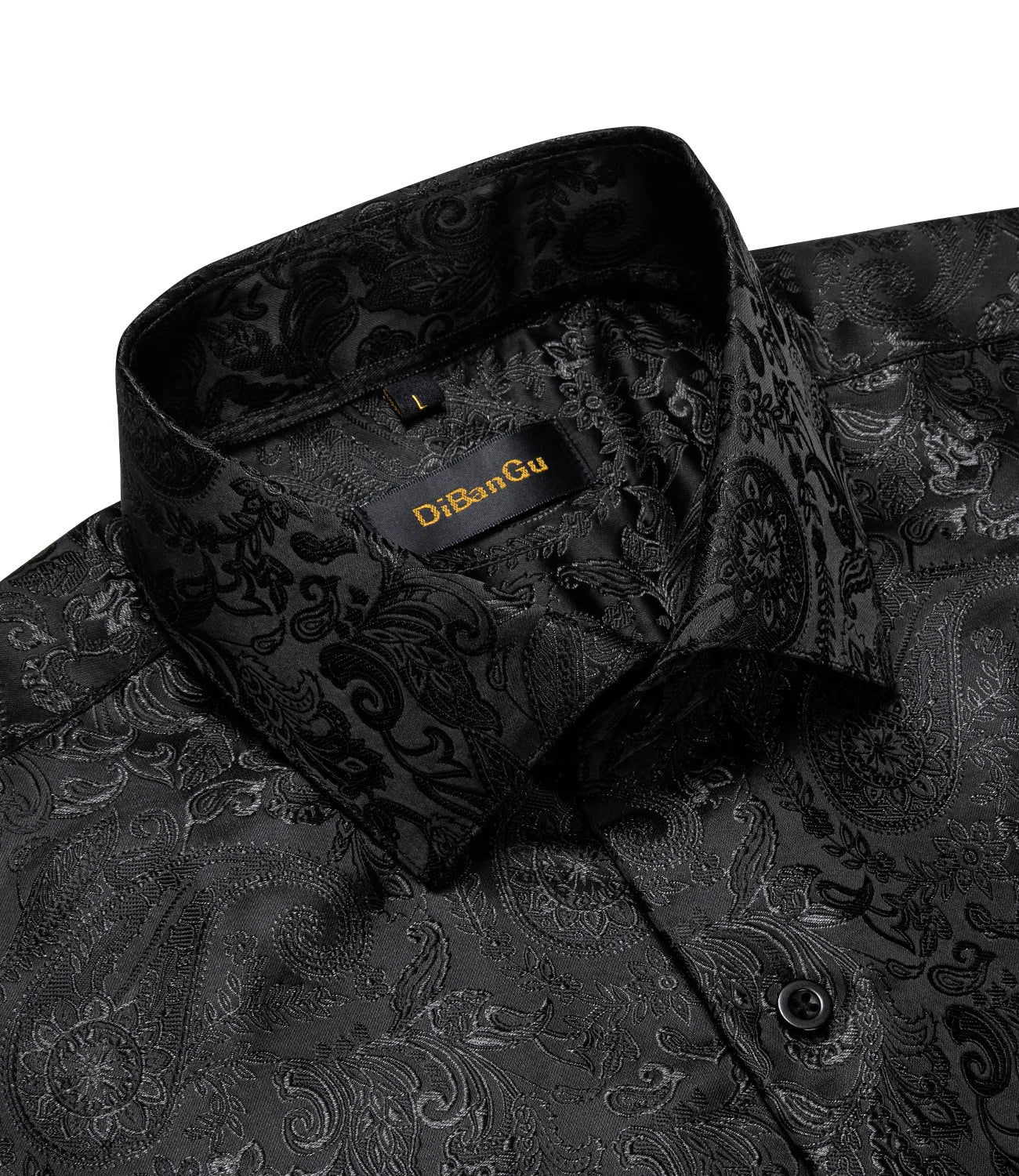 Men's Black Paisley Luxury Dress Shirt