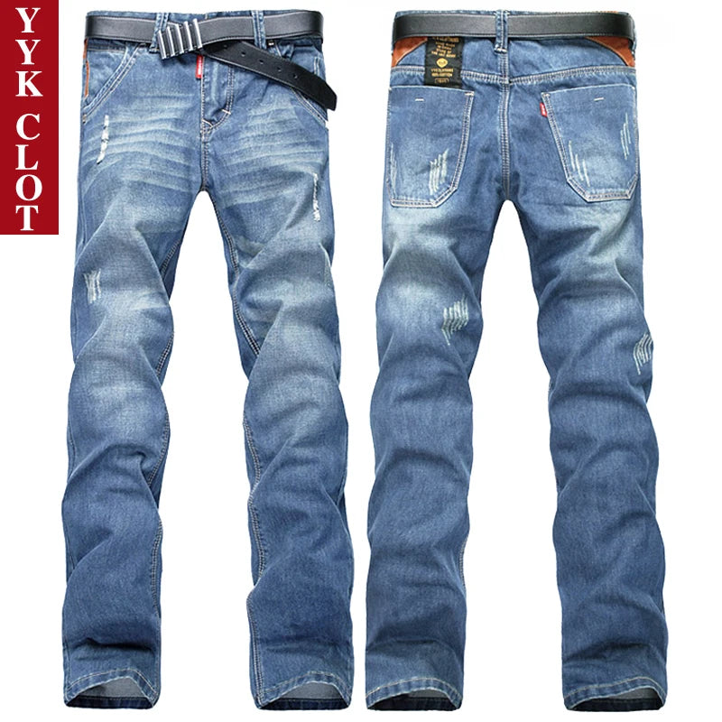 Men's Casual Baggy Jeans - Denim Washed