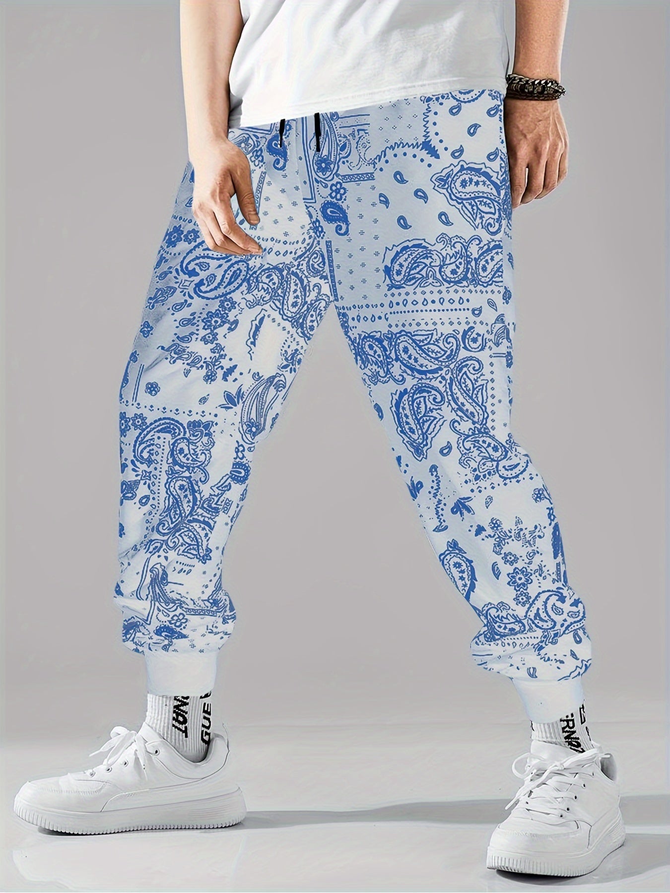 Men's Paisley Graphic Joggers - Slightly Stretch