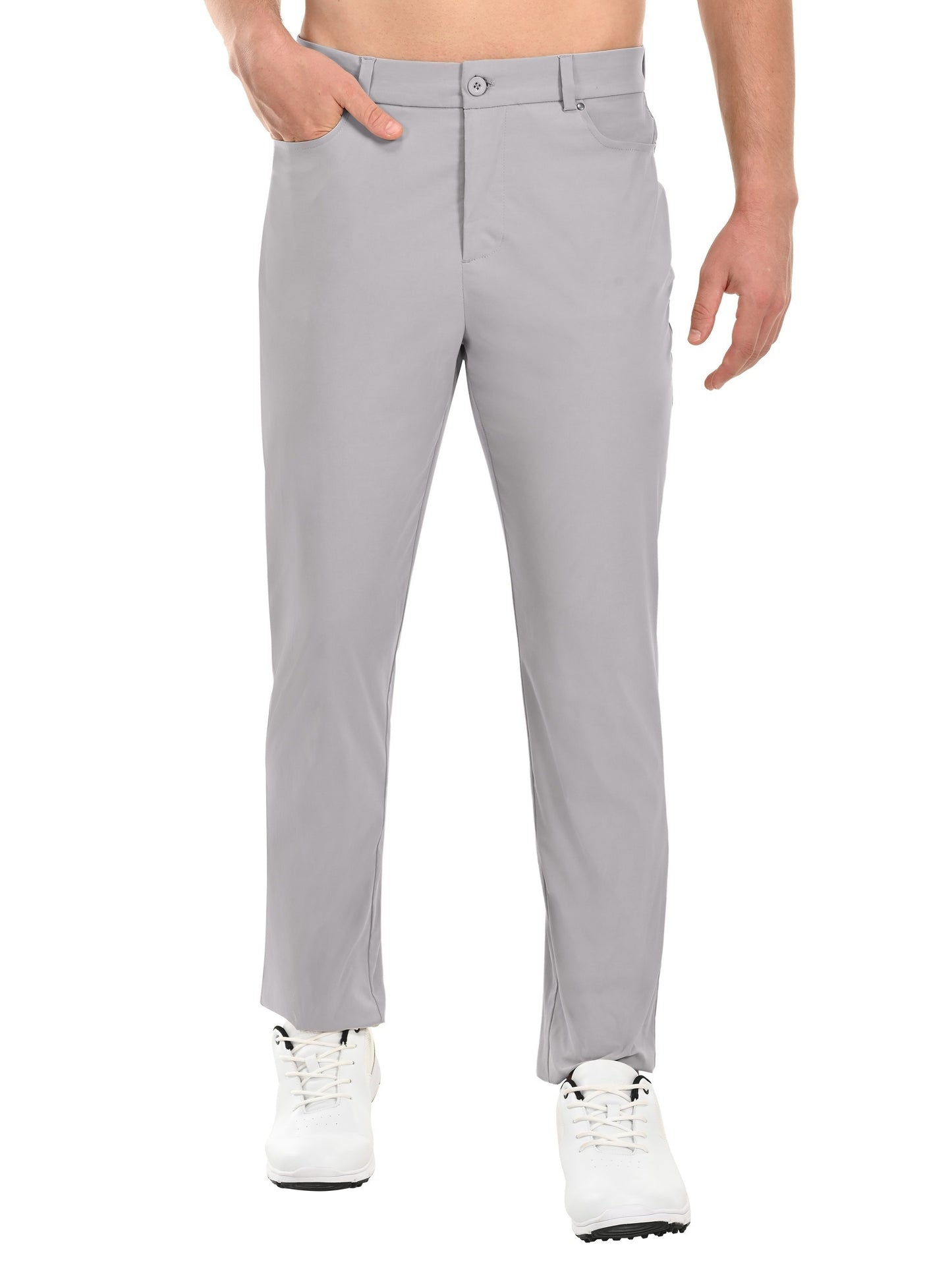 Men's Golf Pants with 5 Pockets 30"/32" - Slim Fit Stretch, Quick Dry