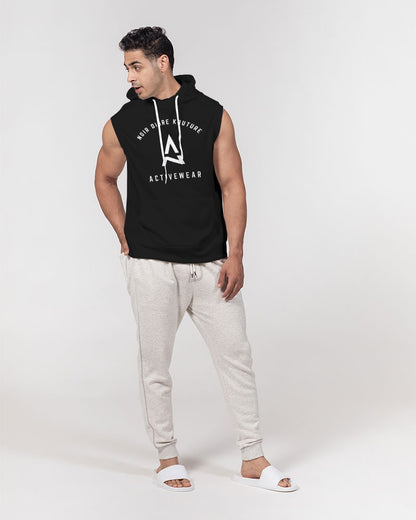 Noir Diore Kouture - Men's Black Sleeveless Hoodie