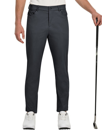 Men's Golf Pants with 5 Pockets 30"/32" - Slim Fit Stretch, Quick Dry