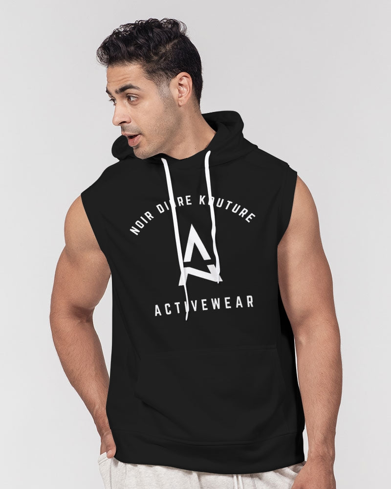 Noir Diore Kouture - Men's Black Sleeveless Hoodie