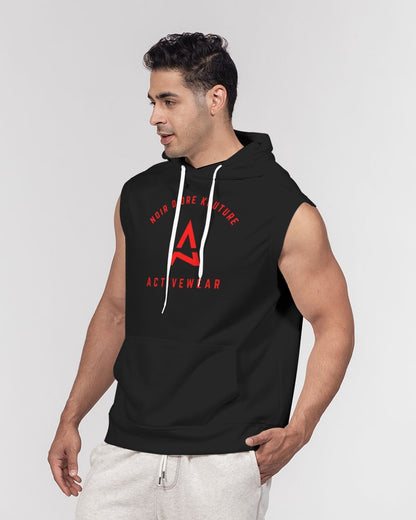 Noir Diore Kouture - Men's Black Sleeveless Hoodie