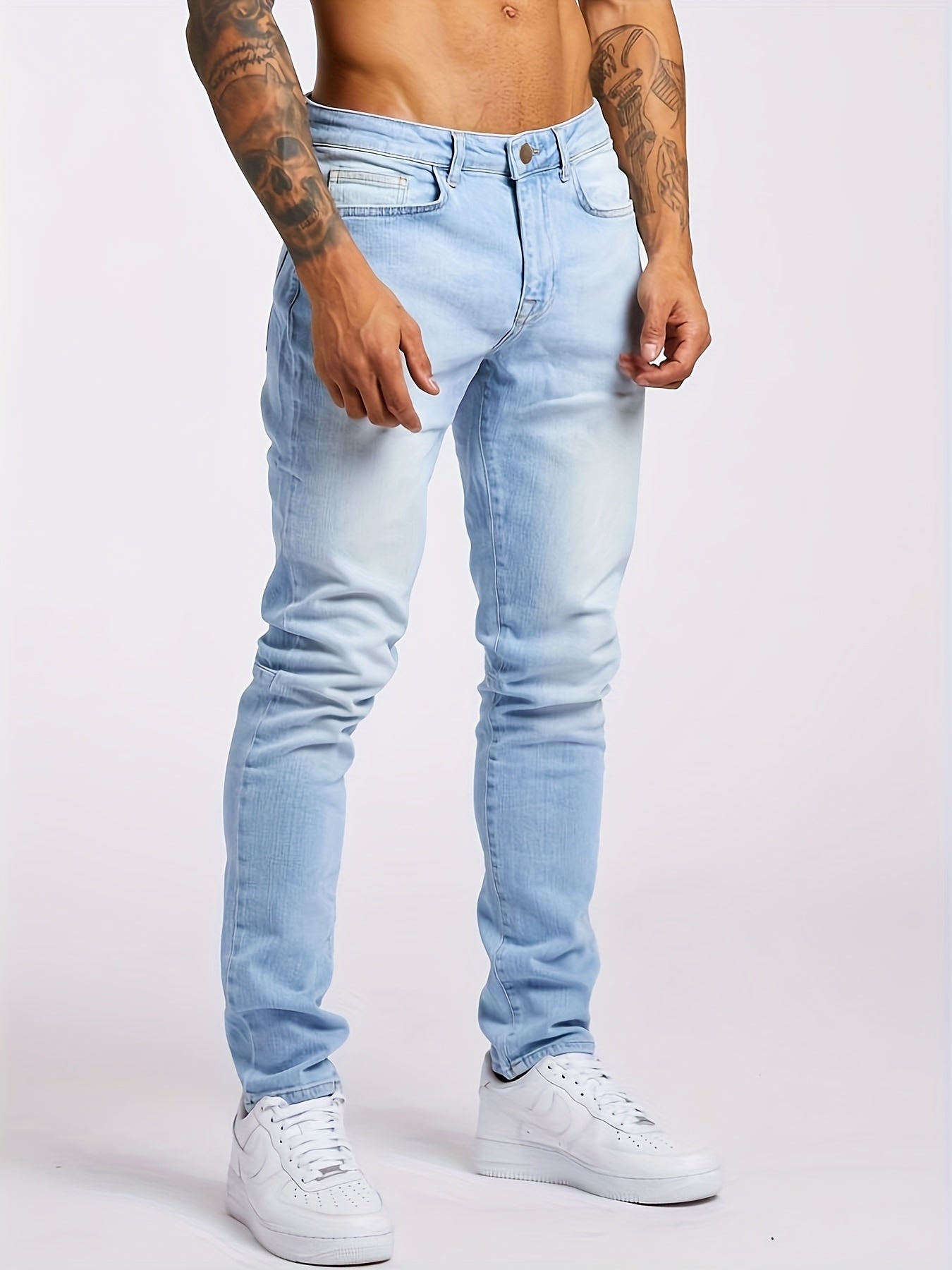 Men's Casual Slim Fit Denim Jeans - Mid Stretch