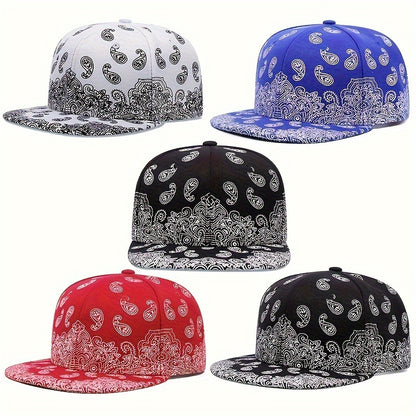 Paisley Print Snapback Hat