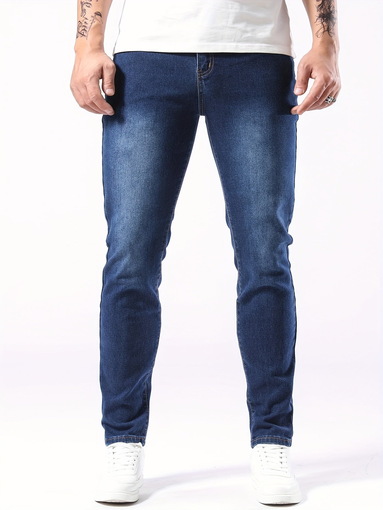 Men's Casual Slim Fit Denim Jeans - Mid Stretch