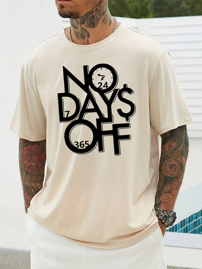 "NO DAYS OFF" Men's Casual Graphic Tee