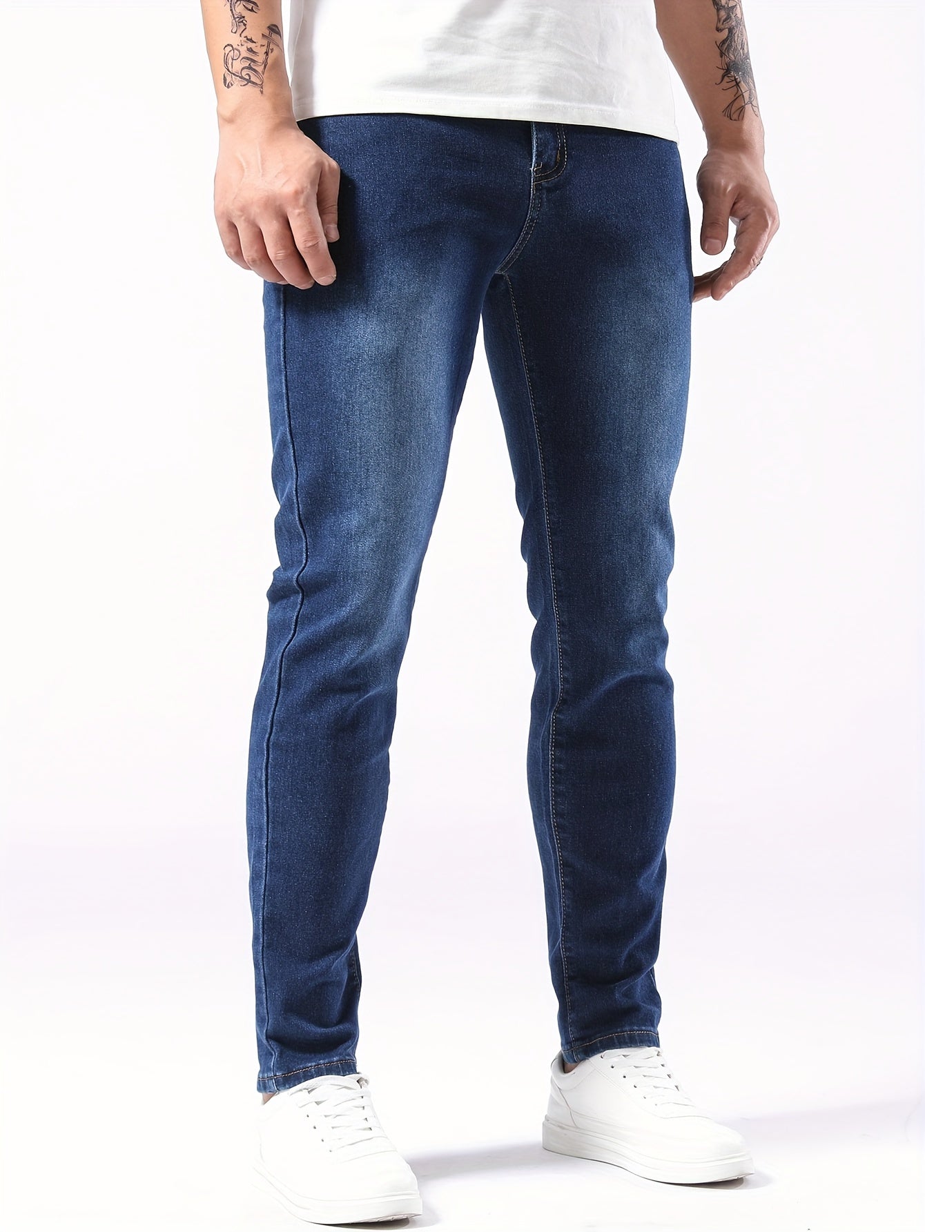 Men's Casual Slim Fit Denim Jeans - Mid Stretch