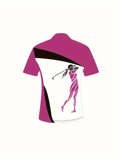 Geometric Print Women's Golf Polo