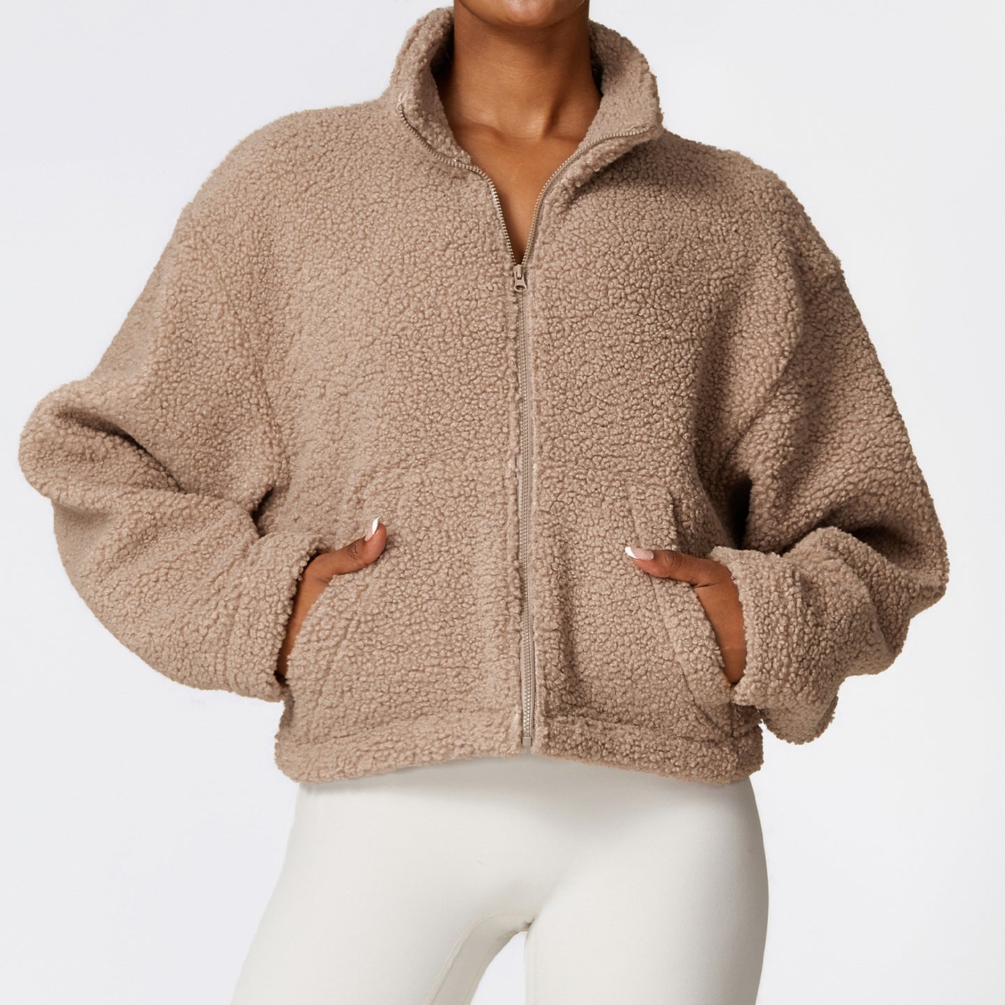 Women's Full-Zip Cashmere Fashion Jacket