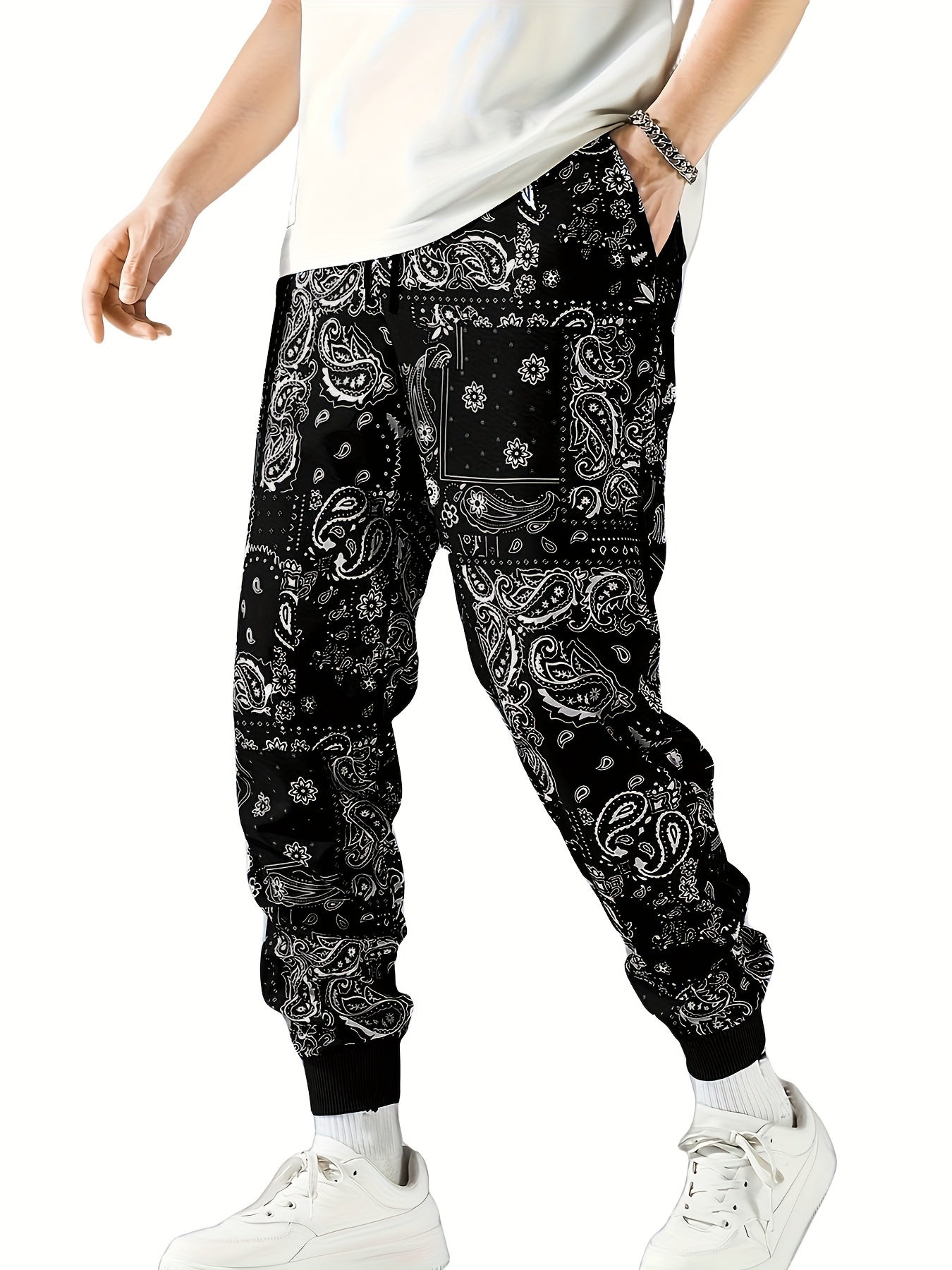 Men's Paisley Graphic Joggers - Slightly Stretch