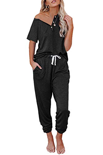 Women's 2-piece Lounge Set, Soft Casual, Comfy Dressy Top with Jogger Pants