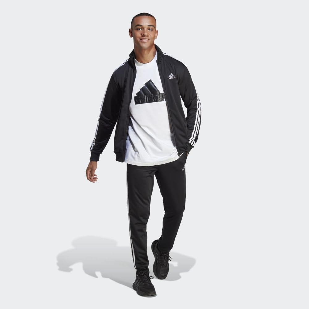 Adidas Basic 3-stripes Tricot Track Suit - Black