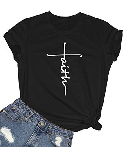 "FAITH" Women's Casual Graphic Tee