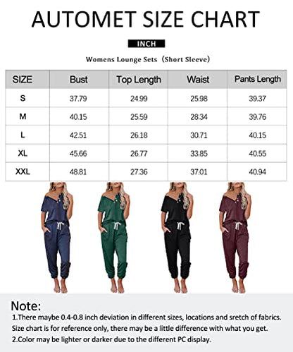 Women's 2-piece Lounge Set, Soft Casual, Comfy Dressy Top with Jogger Pants