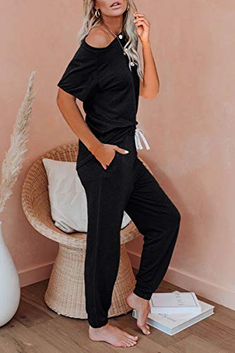 Women's 2-piece Lounge Set, Soft Casual, Comfy Dressy Top with Jogger Pants