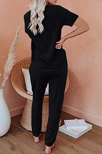 Women's 2-piece Lounge Set, Soft Casual, Comfy Dressy Top with Jogger Pants