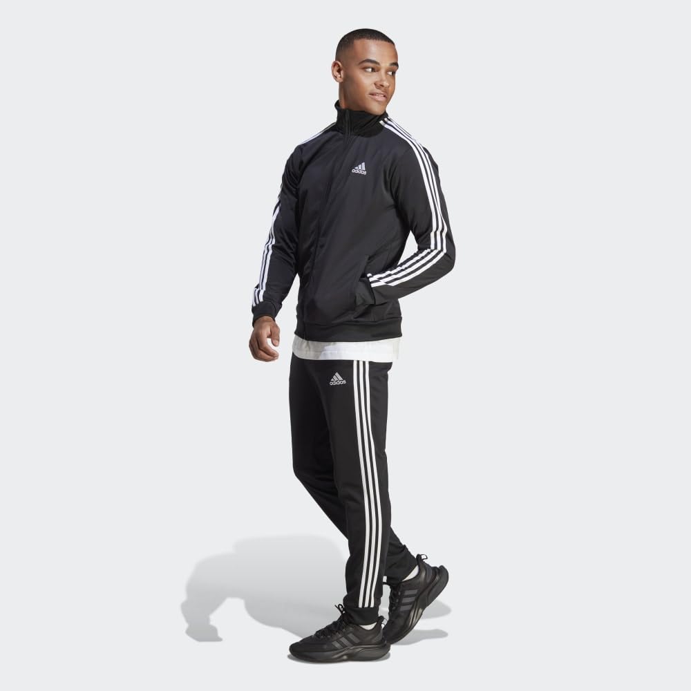 Adidas Basic 3-stripes Tricot Track Suit - Black