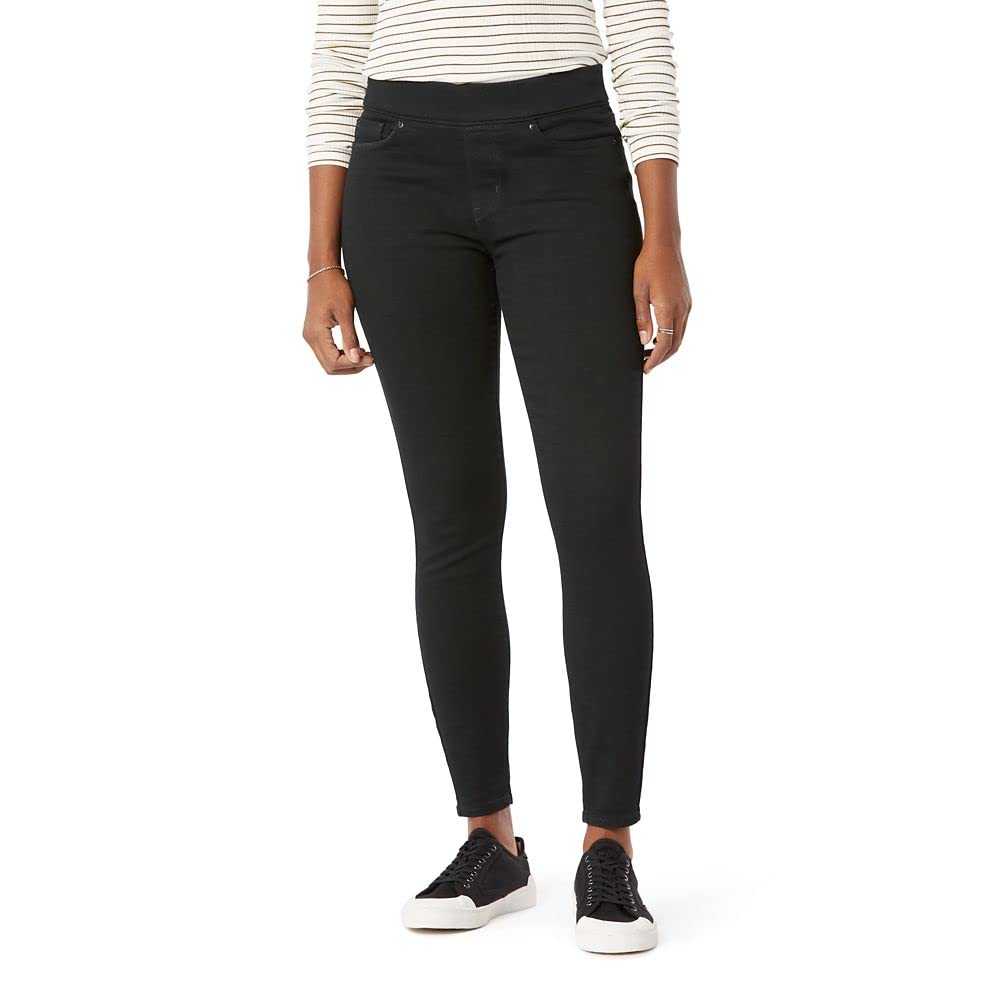 Signature by Levi Strauss & Co.™, Women's Totally Shaping, Pull-On Skinny Jeans (Black Opal)