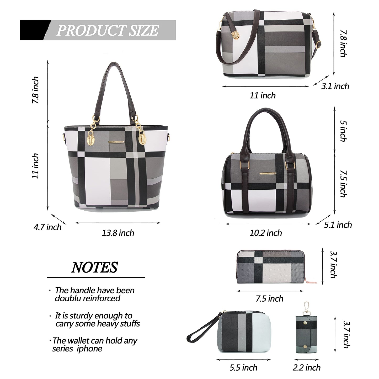 6-pc Designer Handbag Collection