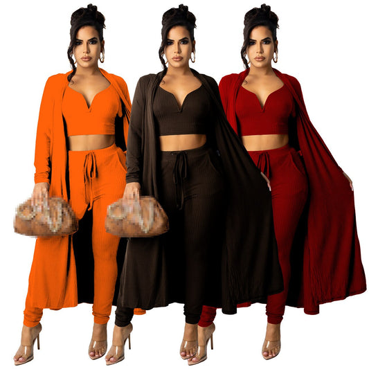 Fall Clothes for Women 3 Piece Set Three Pieces Sets Women Outfits Pants Sets Fall 2021 Female Fashion Tracksuit Wholesale